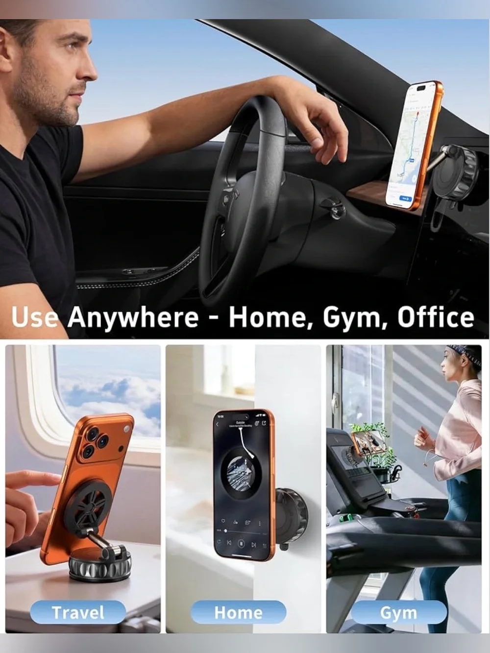 Car Phone Holder for Magsafe [125+ LB Strongest Suction]